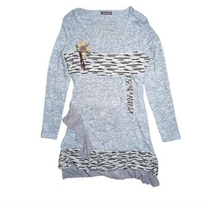 John Fashion Wool Blend Embellished Funky Dress Size L